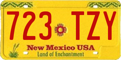 NM license plate 723TZY