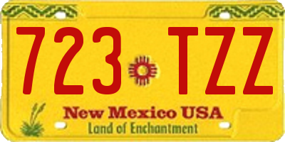 NM license plate 723TZZ