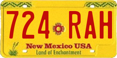 NM license plate 724RAH