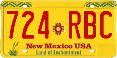 NM license plate 724RBC