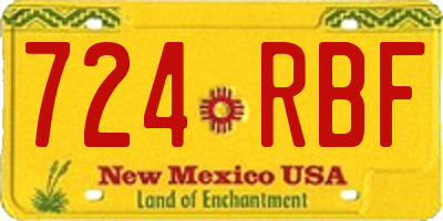 NM license plate 724RBF