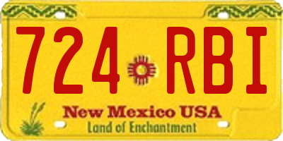 NM license plate 724RBI