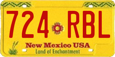 NM license plate 724RBL