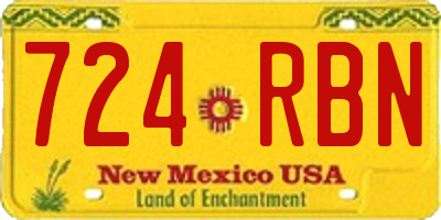 NM license plate 724RBN