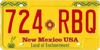 NM license plate 724RBQ
