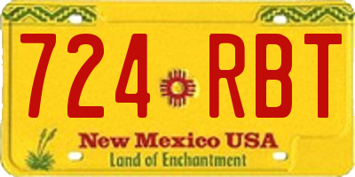 NM license plate 724RBT
