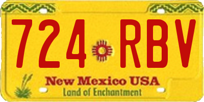 NM license plate 724RBV