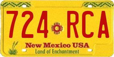 NM license plate 724RCA