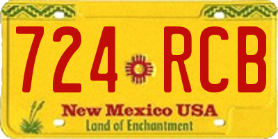 NM license plate 724RCB