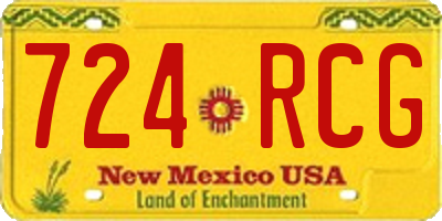 NM license plate 724RCG