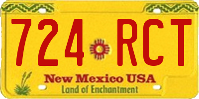 NM license plate 724RCT