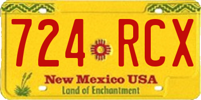 NM license plate 724RCX