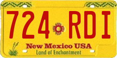 NM license plate 724RDI
