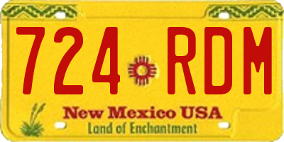 NM license plate 724RDM