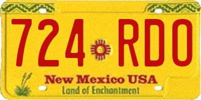 NM license plate 724RDO