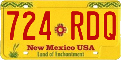 NM license plate 724RDQ