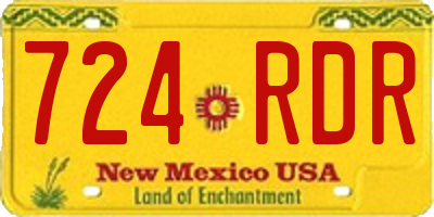 NM license plate 724RDR