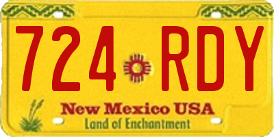 NM license plate 724RDY