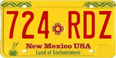 NM license plate 724RDZ