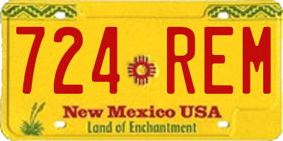 NM license plate 724REM