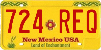 NM license plate 724REQ