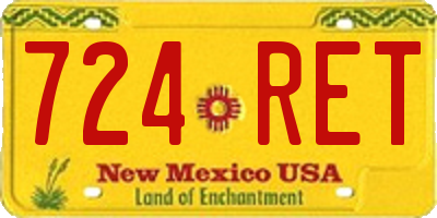 NM license plate 724RET