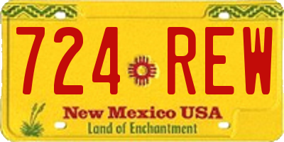 NM license plate 724REW