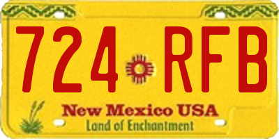 NM license plate 724RFB