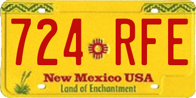 NM license plate 724RFE