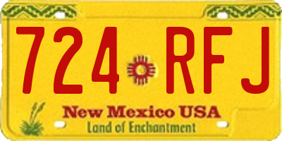 NM license plate 724RFJ