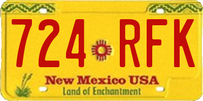 NM license plate 724RFK
