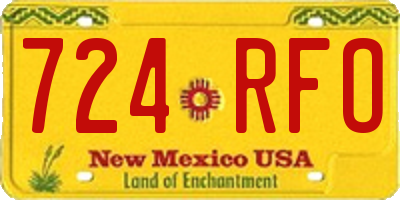 NM license plate 724RFO
