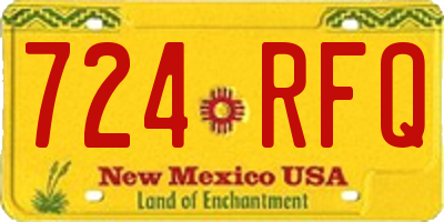 NM license plate 724RFQ
