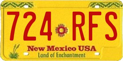 NM license plate 724RFS