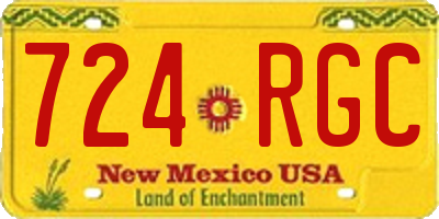 NM license plate 724RGC