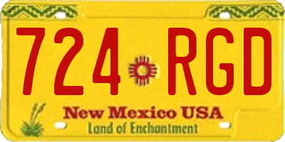 NM license plate 724RGD