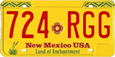 NM license plate 724RGG
