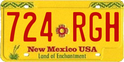 NM license plate 724RGH
