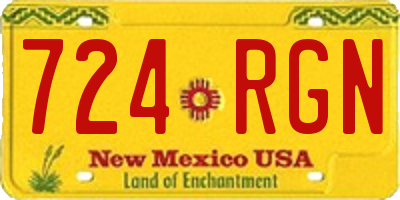 NM license plate 724RGN