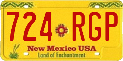 NM license plate 724RGP