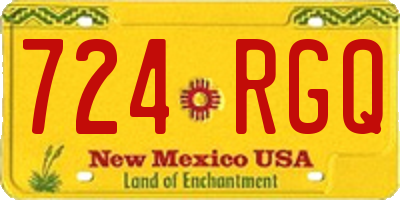 NM license plate 724RGQ