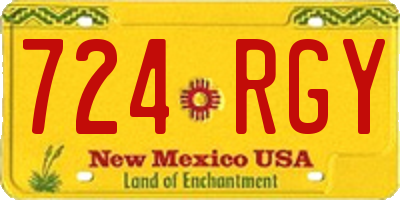 NM license plate 724RGY
