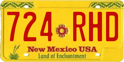 NM license plate 724RHD