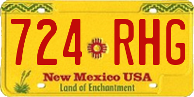 NM license plate 724RHG