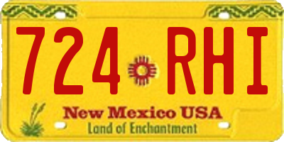 NM license plate 724RHI