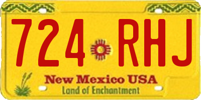 NM license plate 724RHJ