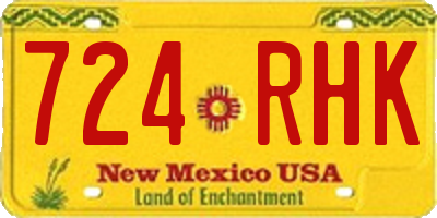 NM license plate 724RHK