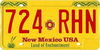 NM license plate 724RHN