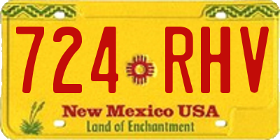 NM license plate 724RHV