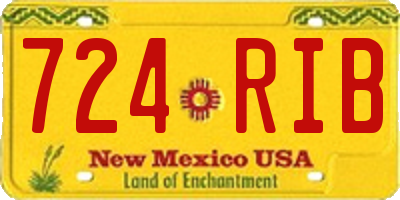 NM license plate 724RIB